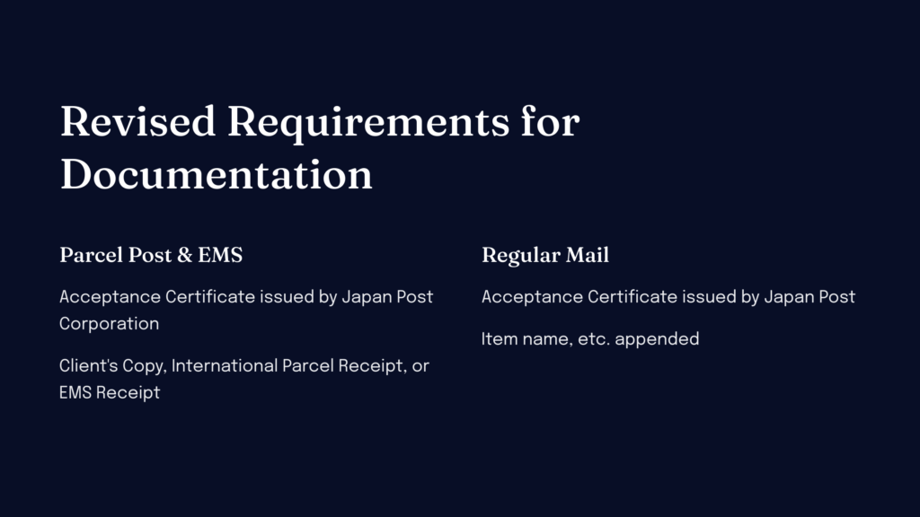 Aki Japan Tax Consultant Office | Income Tax, Corporate Tax, VAT Back | How EMS Works for JTC Export Tax Exemption on Small Cargo (Equal to or Under 200,000 Yen)